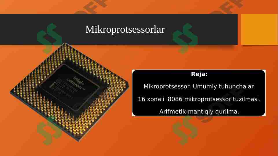 Mikroprotsessorlar 1