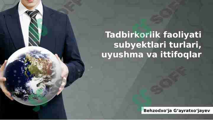 Tadbirkorlik subyektlari 1