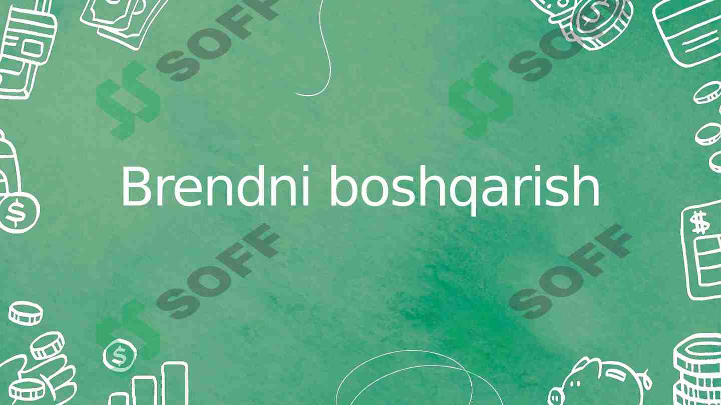 Brendni boshqarish 1