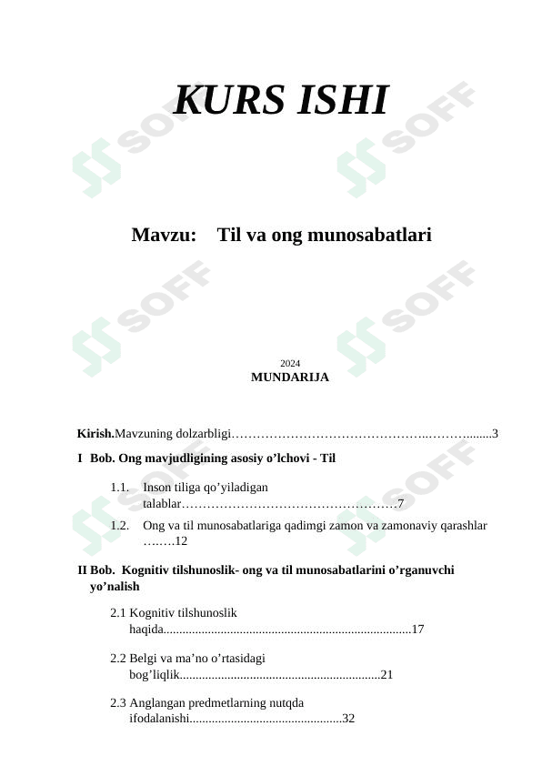 Til va ong munosabatlari 1