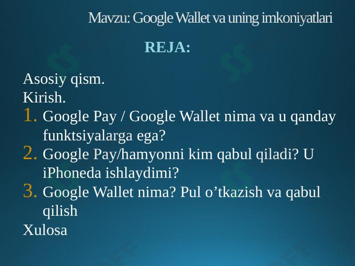 Google Wallet va uning imkoniyatlari 1