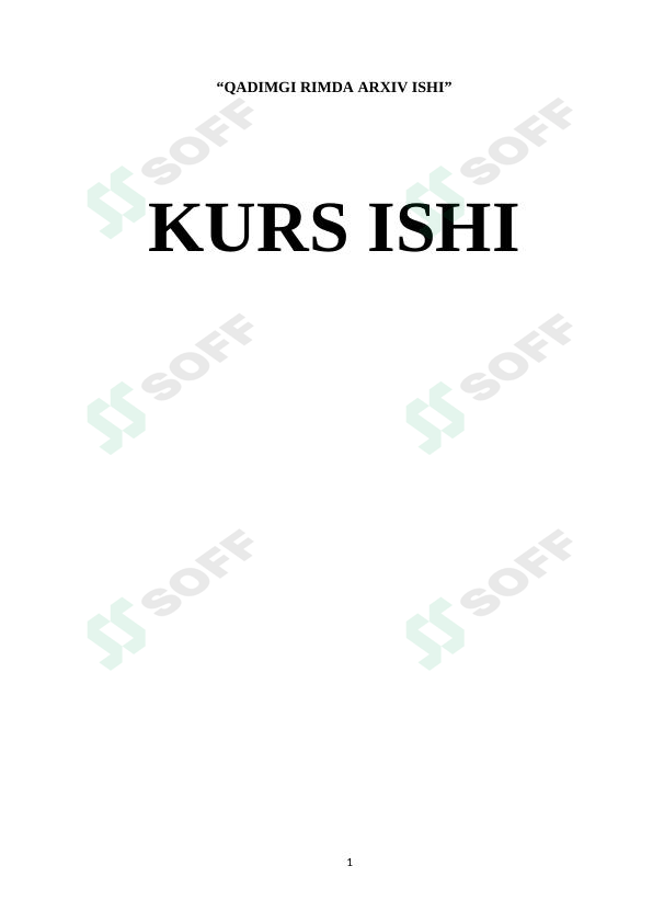 QADIMGI RIMDA ARXIV ISHI 1