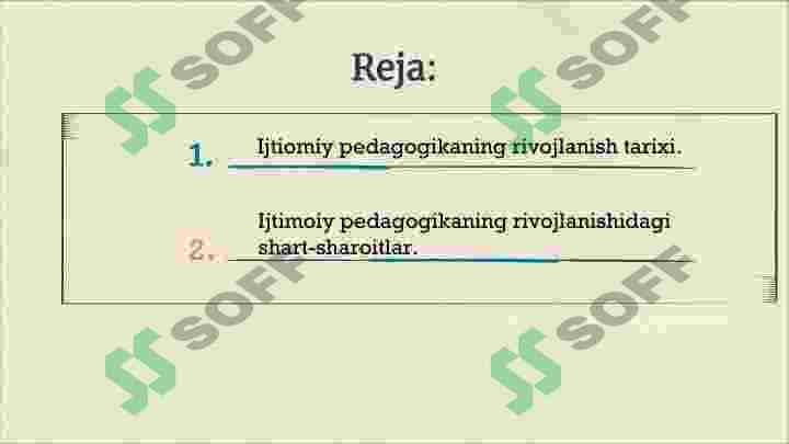 O'zbekistonda ijtimoiy pedagogikaning paydo bo’lishi madaniy-tarixiy, ijtimoiy-huquqiy shart- sharoitlari 2