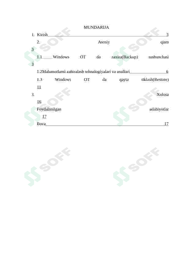 Windows OTda zaxira nusxalashni (Backup and Restore) amalga oshirish 2
