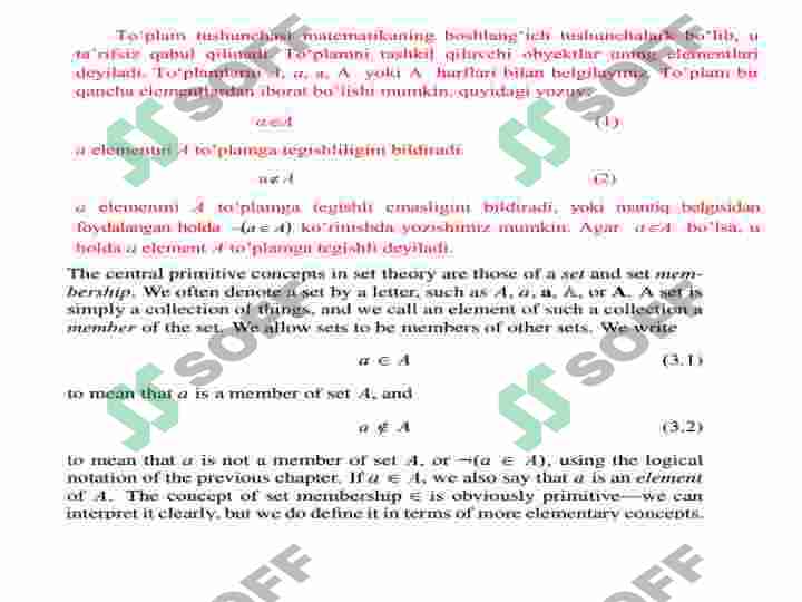 To’plamlar nazariyasining asosiy elementlari 2