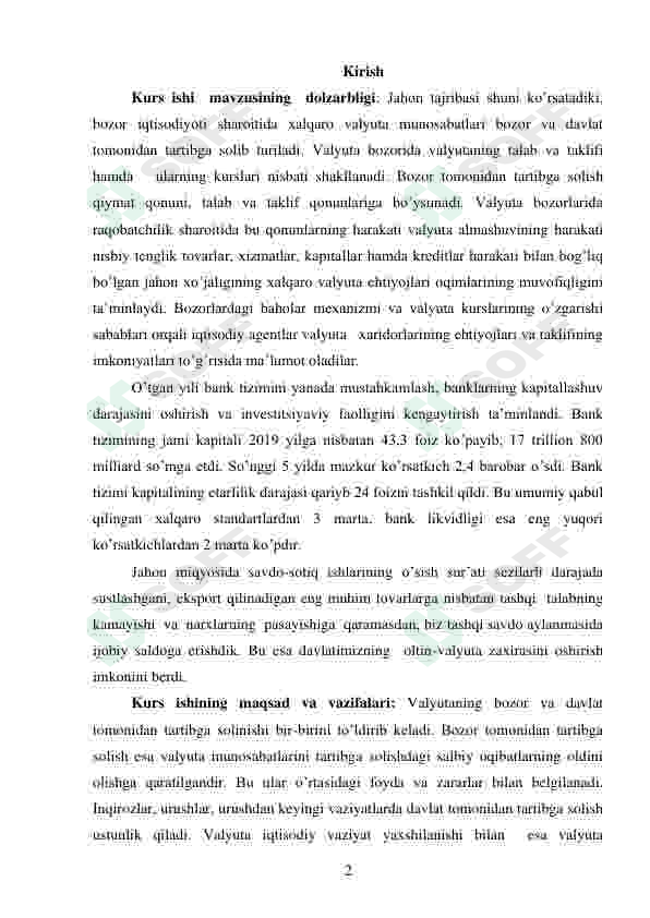 Valyuta kursi 2