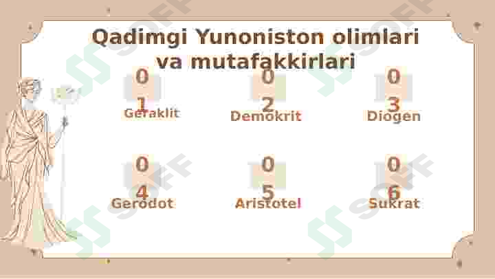 Qadimgi yunoniston olimlari va mutaffakirlari 2