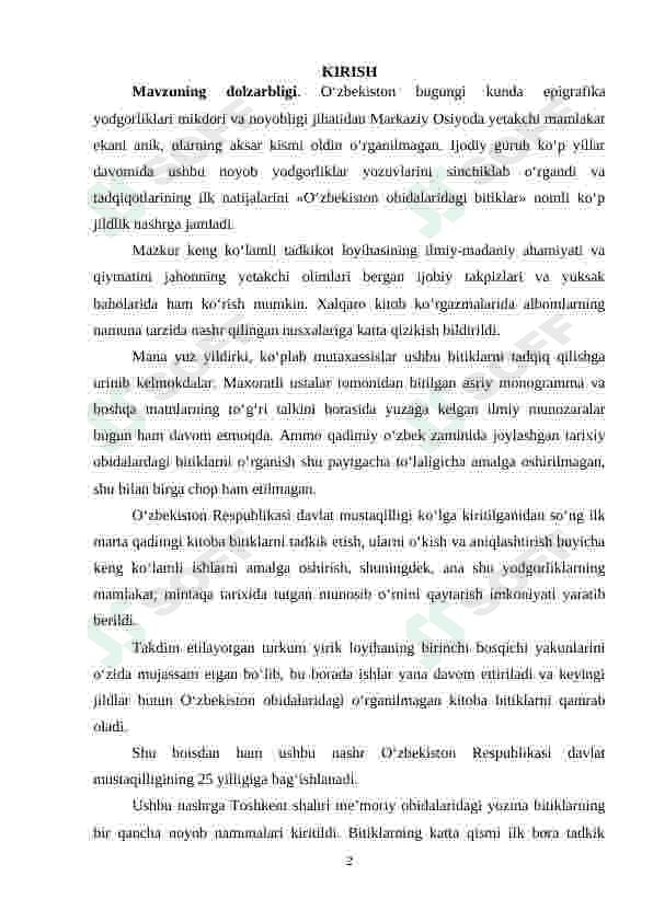 Toshkent shahri ziyoratgohlari me'moriy yozuvlarining aks ettirilishi. 2