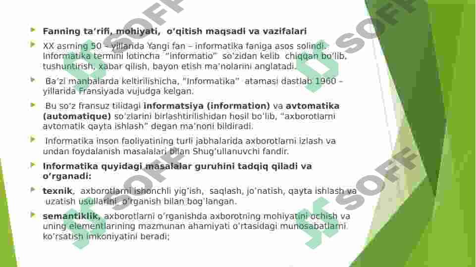 Informatsion-kommunikatsion texnologiyalarining dasturiy ta'minoti. 3
