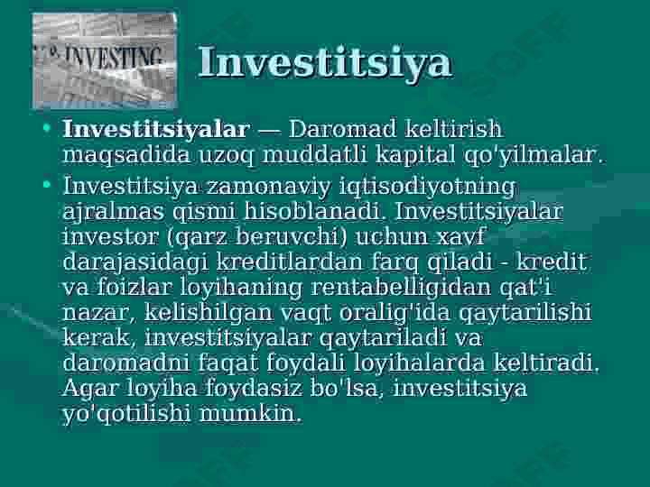 Investitsiya 3