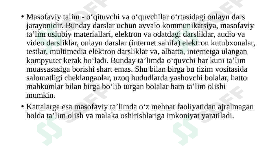 Masofaviy  ta’lim 3