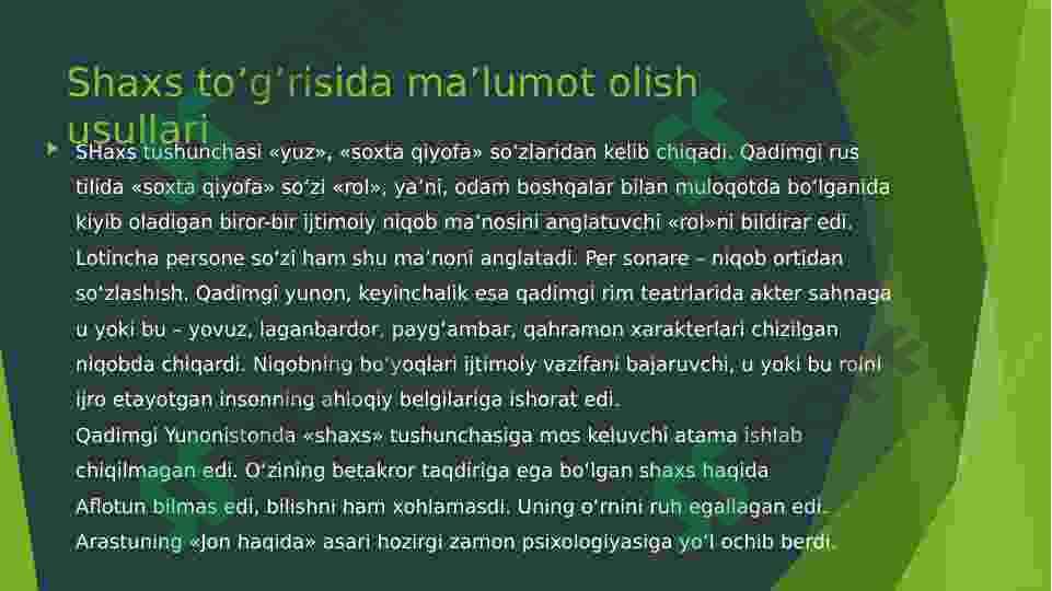 Shaxsni psixodiagnostik baholash va psixologik testlashtirish sohalari 3