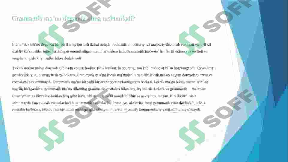 Grammatik ma'no ifodalovchi vositalarni tillararo chog'ishtiruvchi buklet 3