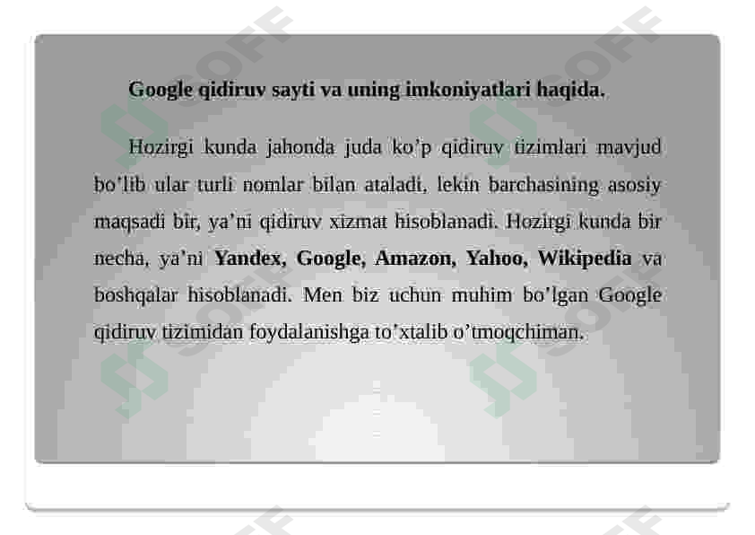 Google Search va uning imkoniyatlari 3