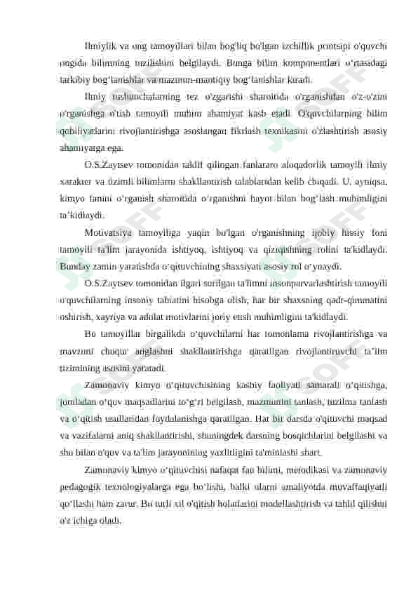 Kimyo fanini o'qitish metodikasi 3