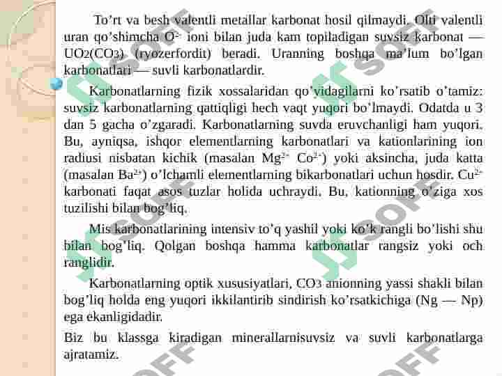 KARBONATLAR SINFI MINERALLARINI 3
