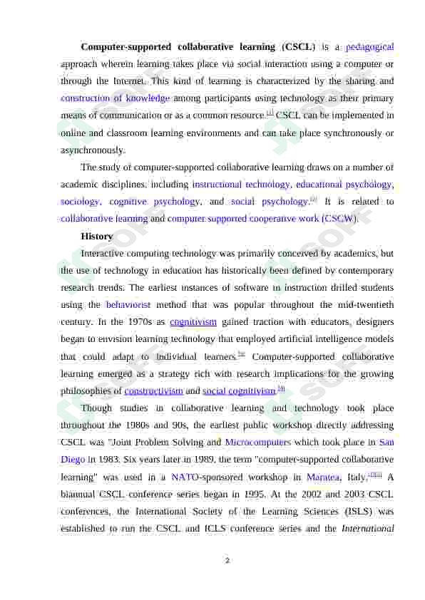 Computer-supported collaborative learning framework 3