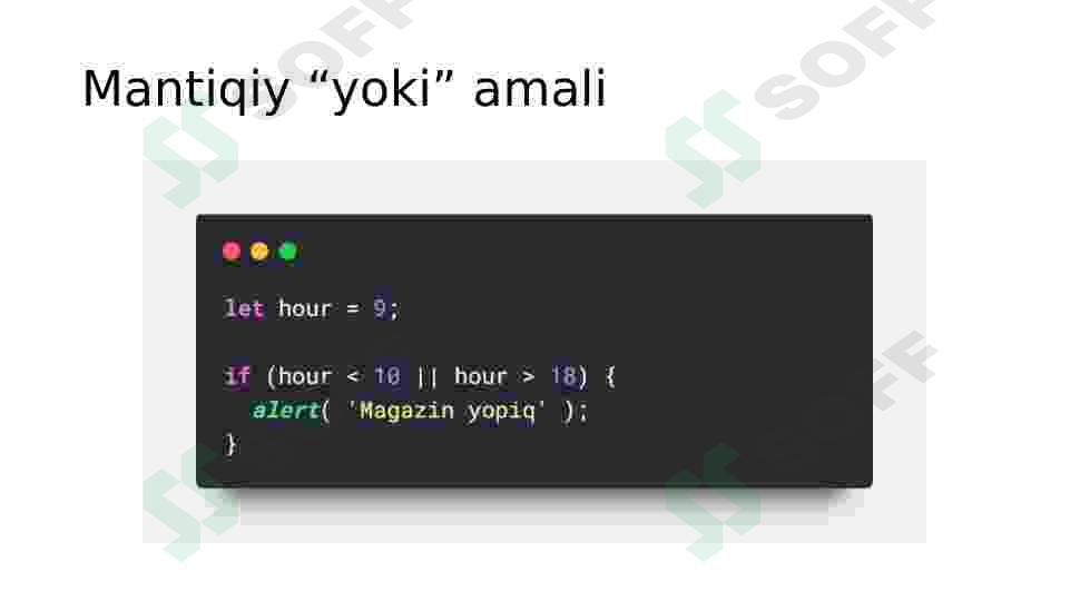 logical operators in js 3