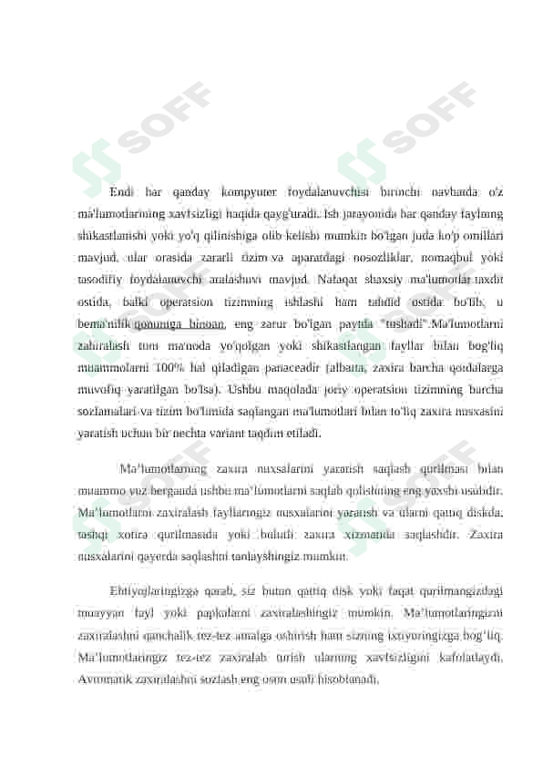 Windows OTda zaxira nusxalashni (Backup and Restore) amalga oshirish 3