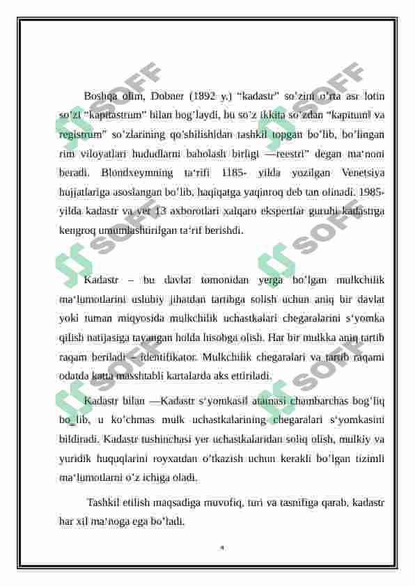 NAPOLEON KADASTRINING RIVOJLANISH BOSQICHLARI 4