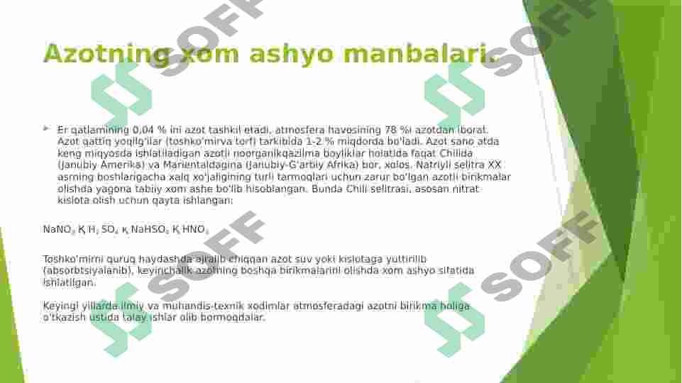AMMIAK ISHLAB CHIQARISH 4