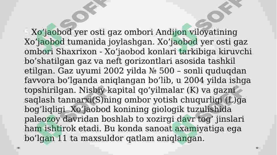 Yer osti gaz omborlarining tuzilishi. Yer osti gaz quvurlari. Yer osti gaz quvurlarining ko‘chada joylashishi. Yer osti gaz quvurlarining chuqurligi, nishabligi, hamda xandaq tagi. Yer usti gaz quvurlari.Gaz iste’molining mavsumiy notekisligi 4