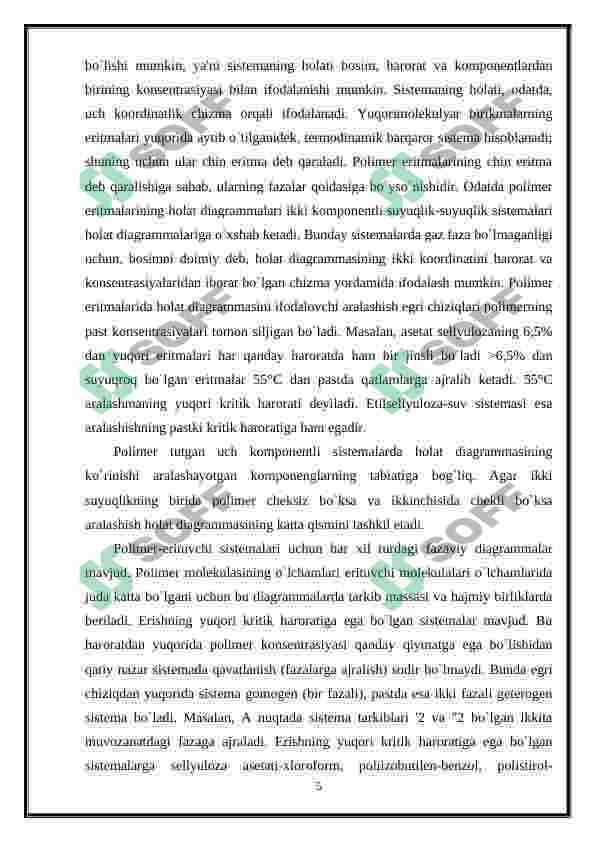 Polimerlarning suyultirilgan eritmalari 5