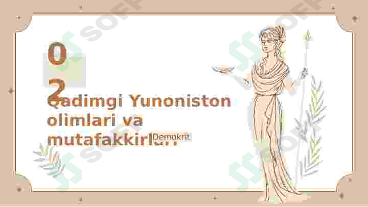 Qadimgi yunoniston olimlari va mutaffakirlari 5