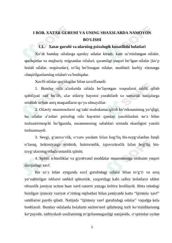 Xatar guruhdagi oilalar va bolalar bilan tibbiy-psixologik ish olib borish 5