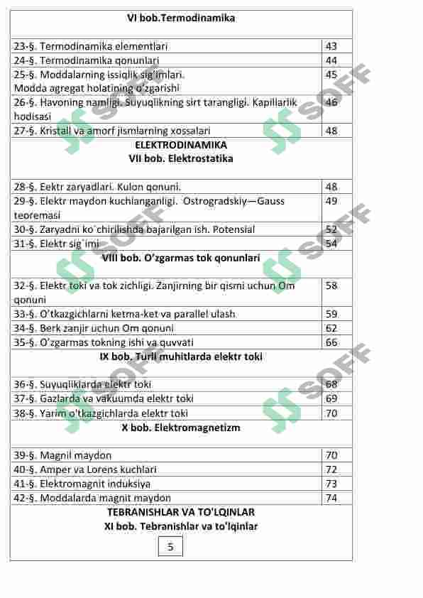 Fizika formulalar 5