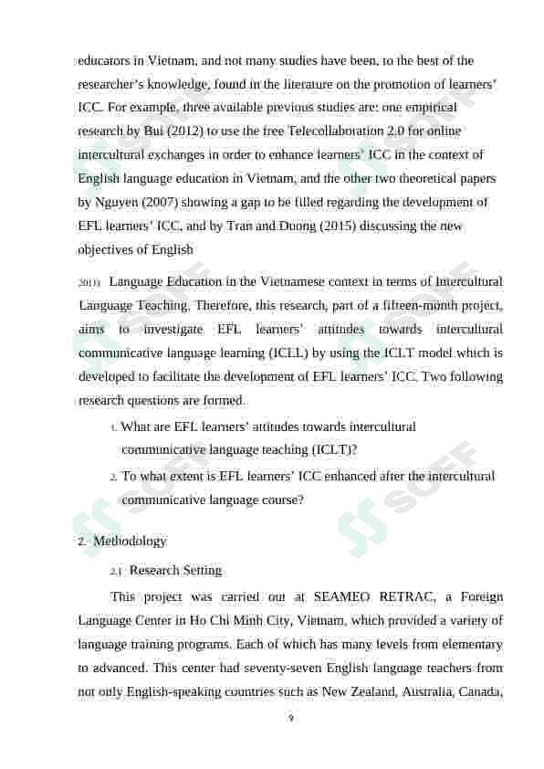 EFL LEARNERS' ATTITUDES TOWARDS LEARNING INTERCULTURAL COMMUNICATIVE COMPETENCE 6