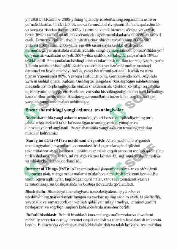 Bozor munosabatlari sharoitida  yangi axborot  texnologiyalarini rivojlantirish 6