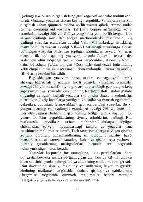 QADIMGI RIMDA ARXIV ISHI 7