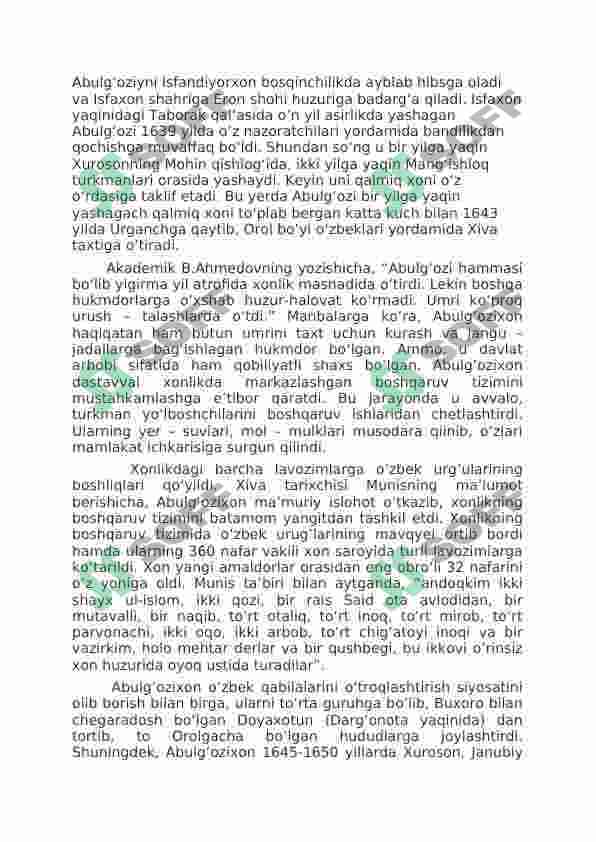XVI-XVII asrlarda Xiva xonligi 7