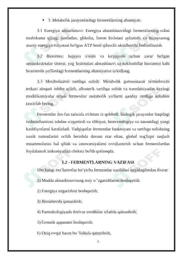 Fermentlar faolligini oshqozon kislotaliligini gipoatsid va giperatsid xolatlarda o’zgarishi va tiklash choralari 7
