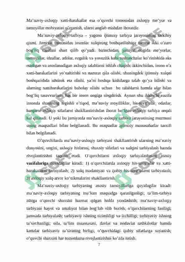 Yoshlarni ma’naviy axloqiy tarbiyalshda xalq rivoyatlaridan foydalanish tizimi 7