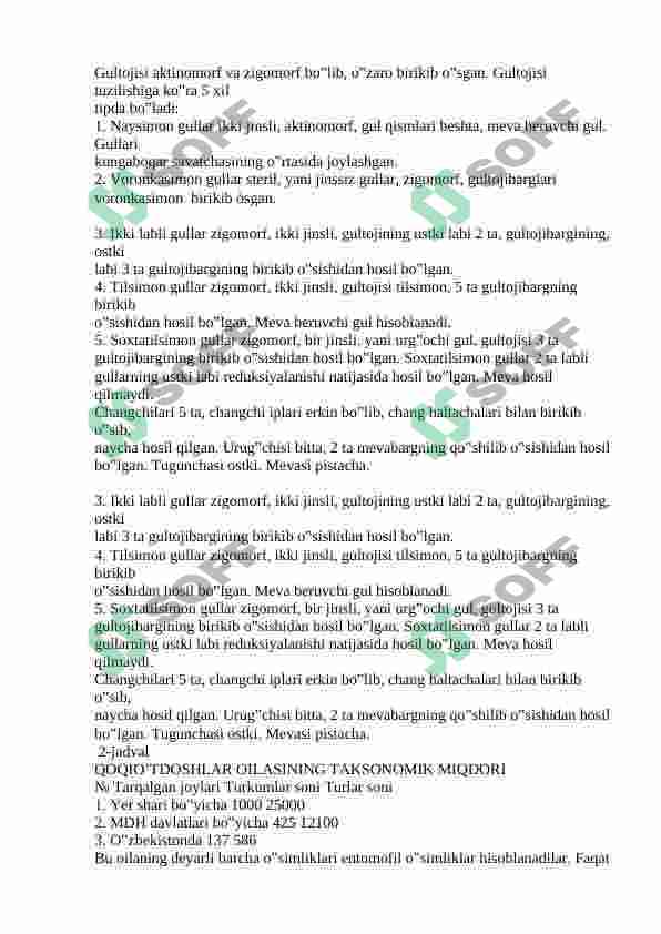 Qoqioʻtdoshlar oilasi 7