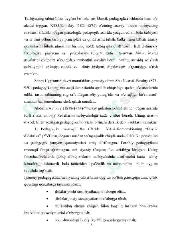 INGLIZ TILIDA TOG'LAR, TOR DARALAR VA G’ORLARNI  O’RGATISH ISHLANMA-LOYIHASI 7