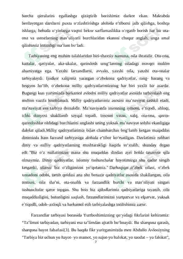 Sog’lom avlod mustahkam jamiyat asosi 7