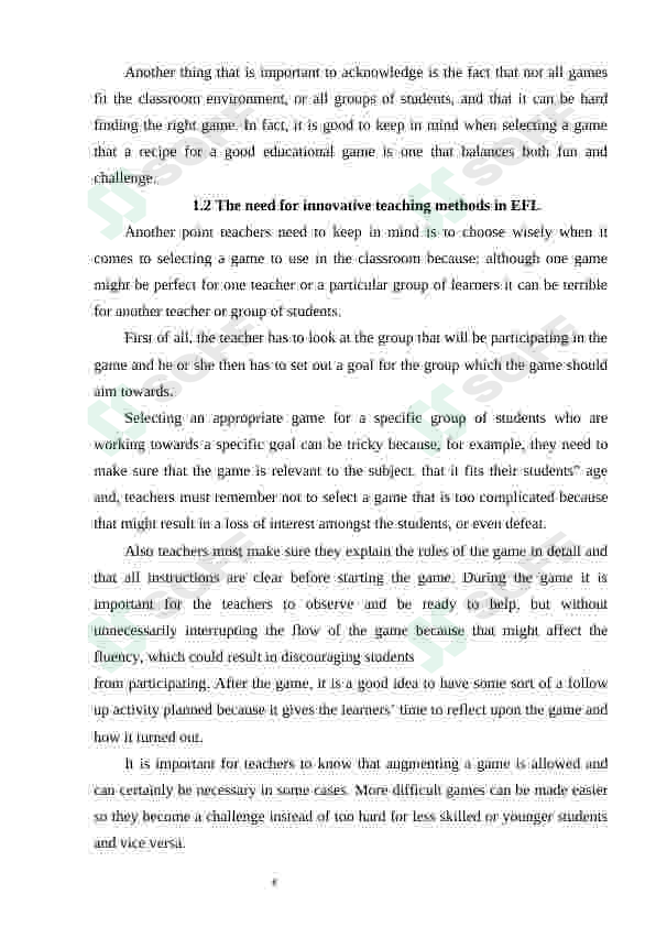 Implementation of national games in teaching EFL 8