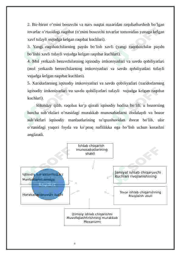Raqobat - bozor iqtisodiyotining   harakatlantiruvchi kuchi sifatida 8