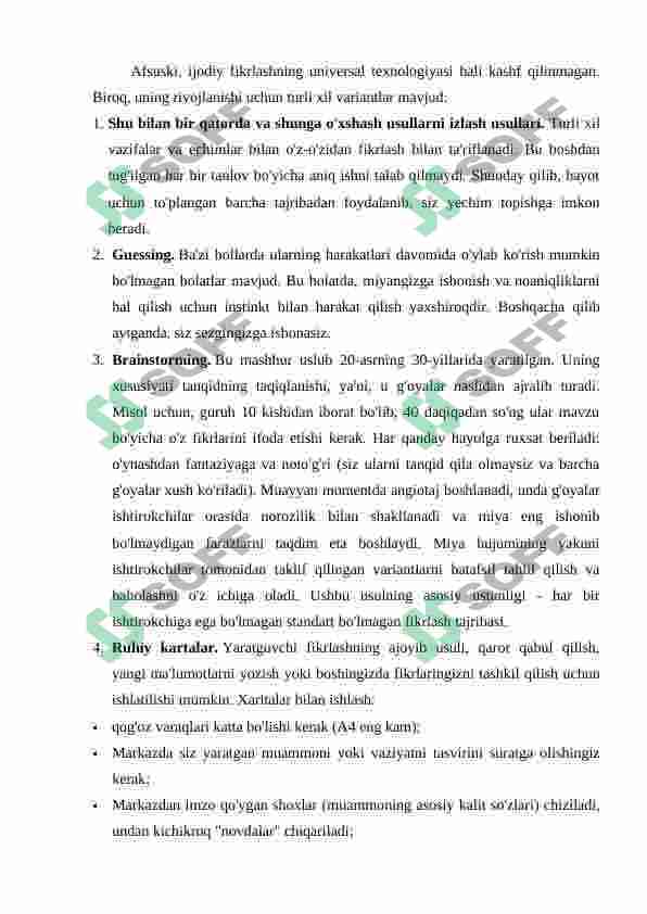 IJODIY VA LATERAL FIKRLASHNING XUSUSIYATLARI. 8