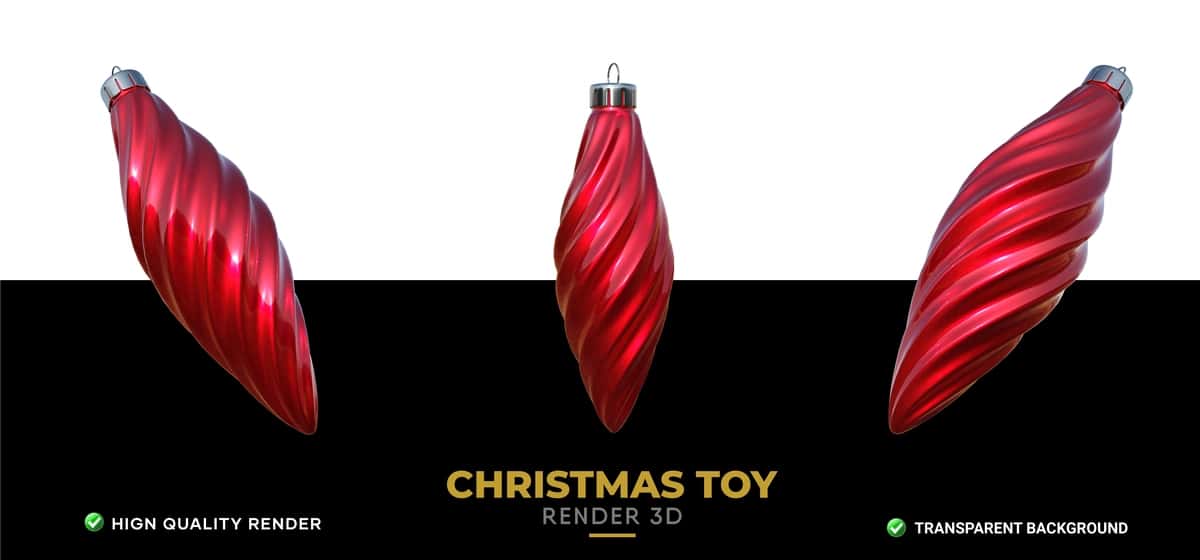 Rojdestvo belgisi 3D yaltiroq qizil tekstura real render | Christmas icon 3d glossy red texture realictic render 1
