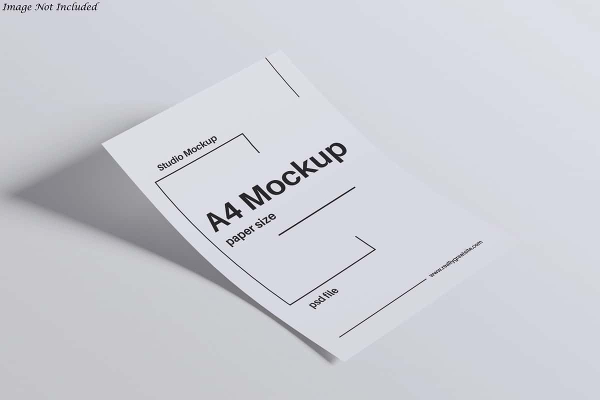 A4 qog'oz o'lchamidagi maket | A4 paper size mockup 1