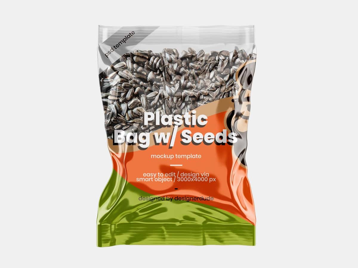 Urug'larni qadoqlash maketi | Seed packaging mockup 1