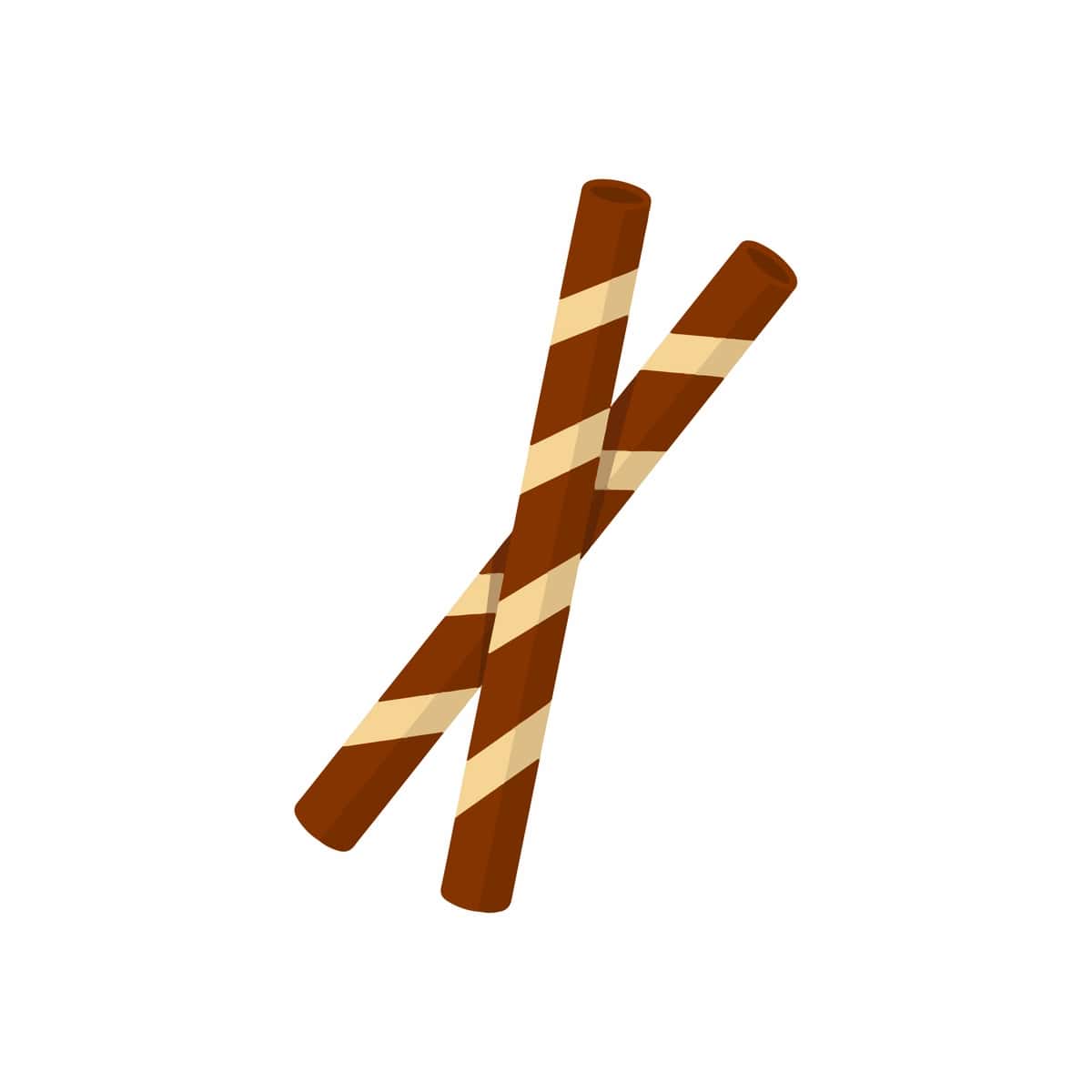 Gofretli rulonli vektor tasvir belgisi rangli | Wafer roll vector illustration icon colorful 1