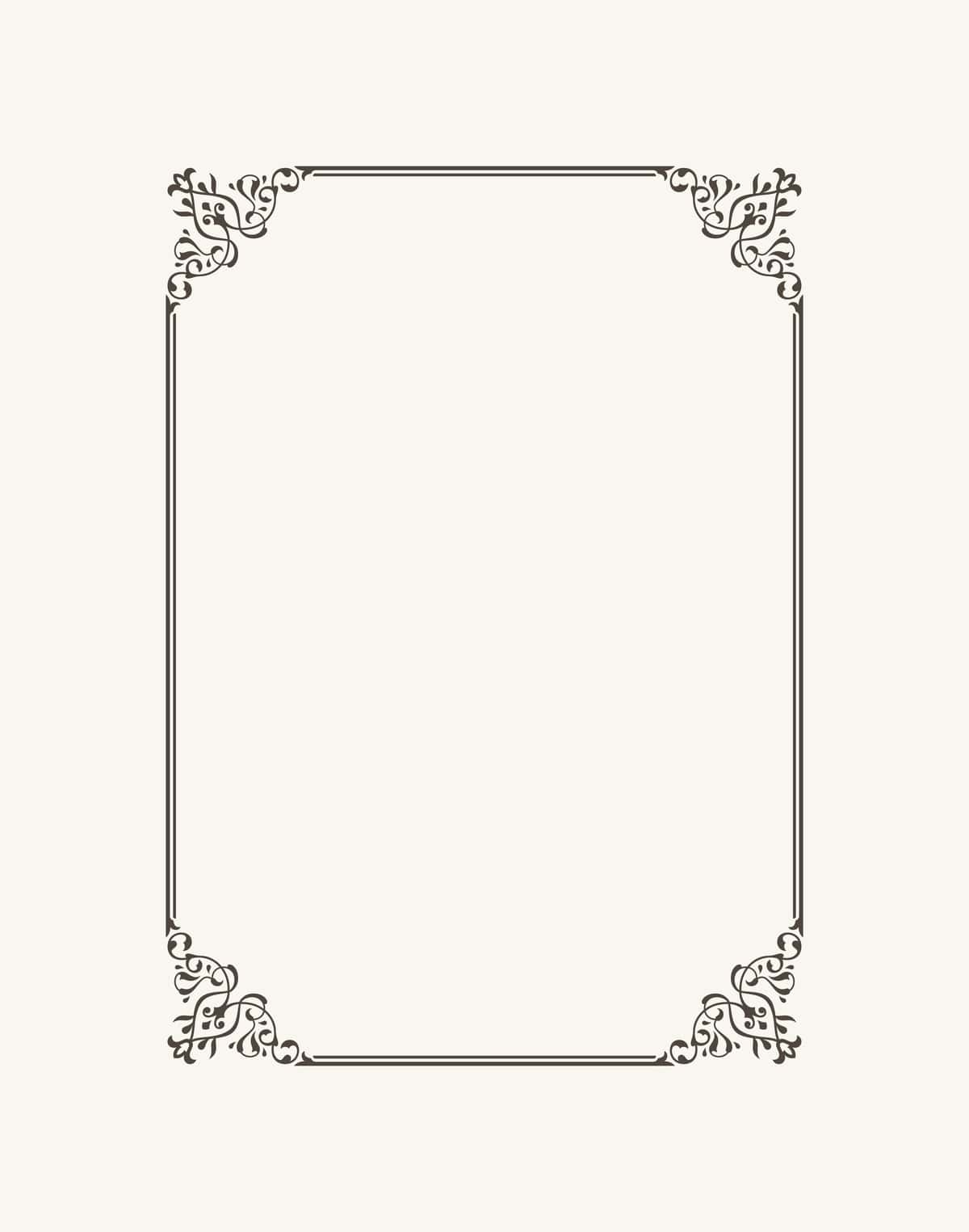 Vintage kalligrafik ramka | Vintage calligraphic frame 1