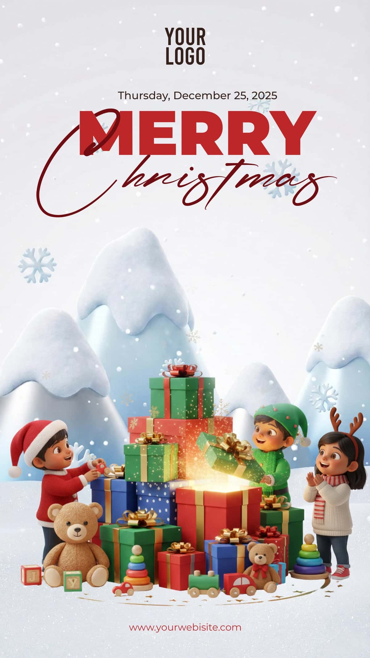 Rojdestvo sovg'alarini ochayotgan quvnoq bolalar | Joyful children opening christmas presents 1