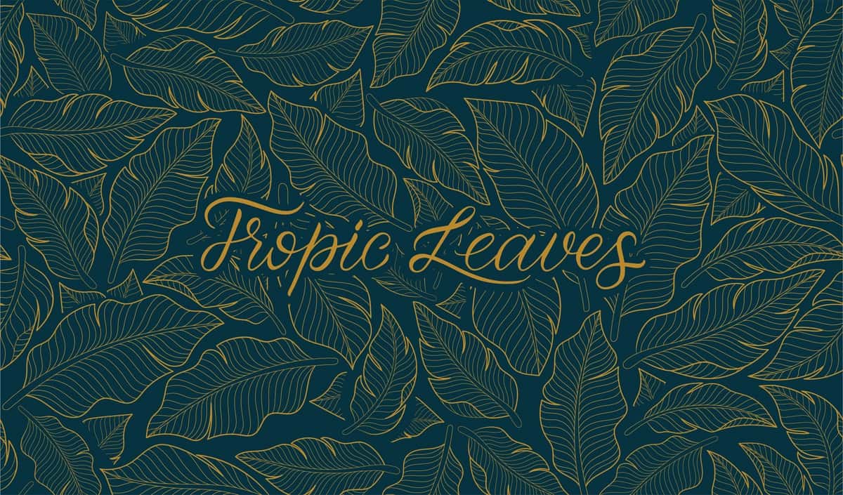 Choksiz naqshli oltin banan barglari qo'lda chizilgan oqlangan | Seamless pattern golden banana leaves line art handdrawn elegant 1