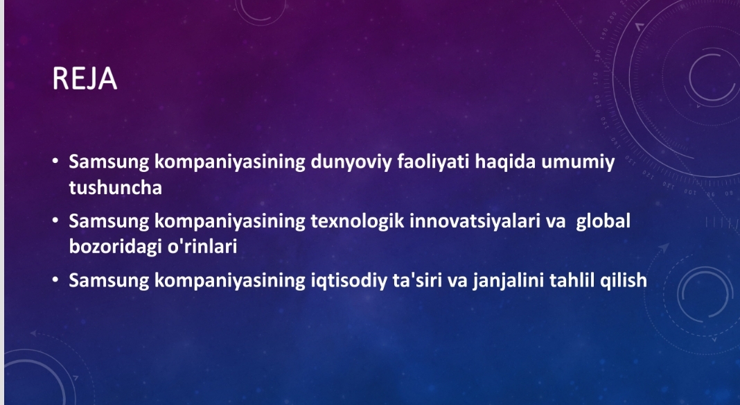 Samsung kompaniyasi haqida 1